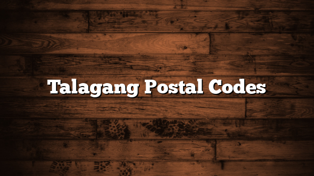 Talagang Postal Codes